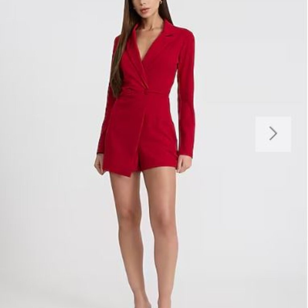 NWT Express Double Breasted Long Sleeve Blazer Romper - size XL
